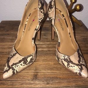 Snake Skin 4 inch heel